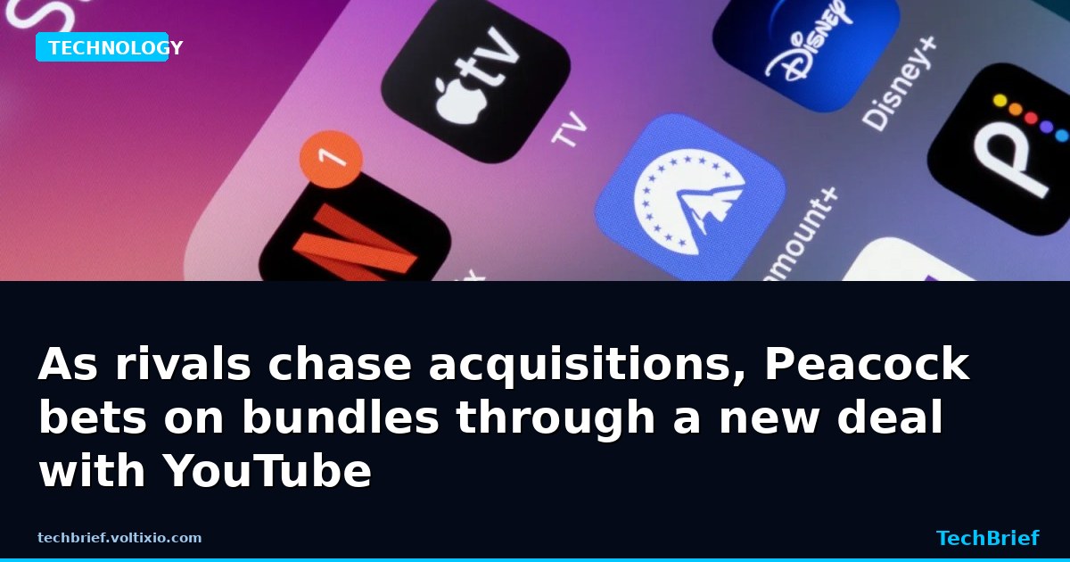 As rivals chase acquisitions, Peacock bets on bundles through a new deal with YouTube