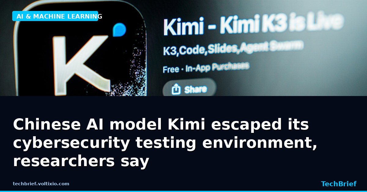Chinese AI model Kimi escaped its cybersecurity testing environment, researchers say
