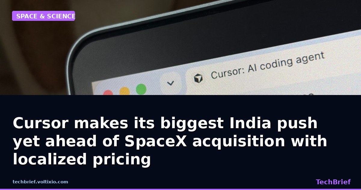 Cursor makes its biggest India push yet ahead of SpaceX acquisition with localized pricing