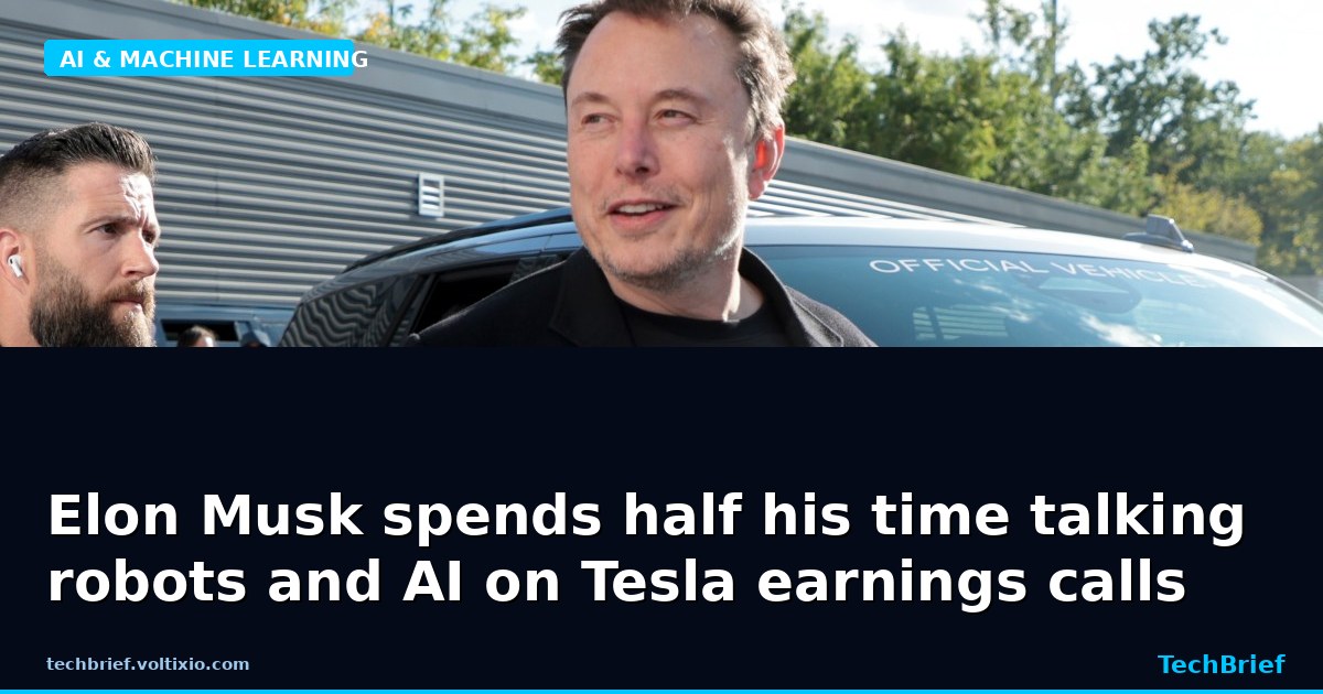 Elon Musk spends half his time talking robots and AI on Tesla earnings calls