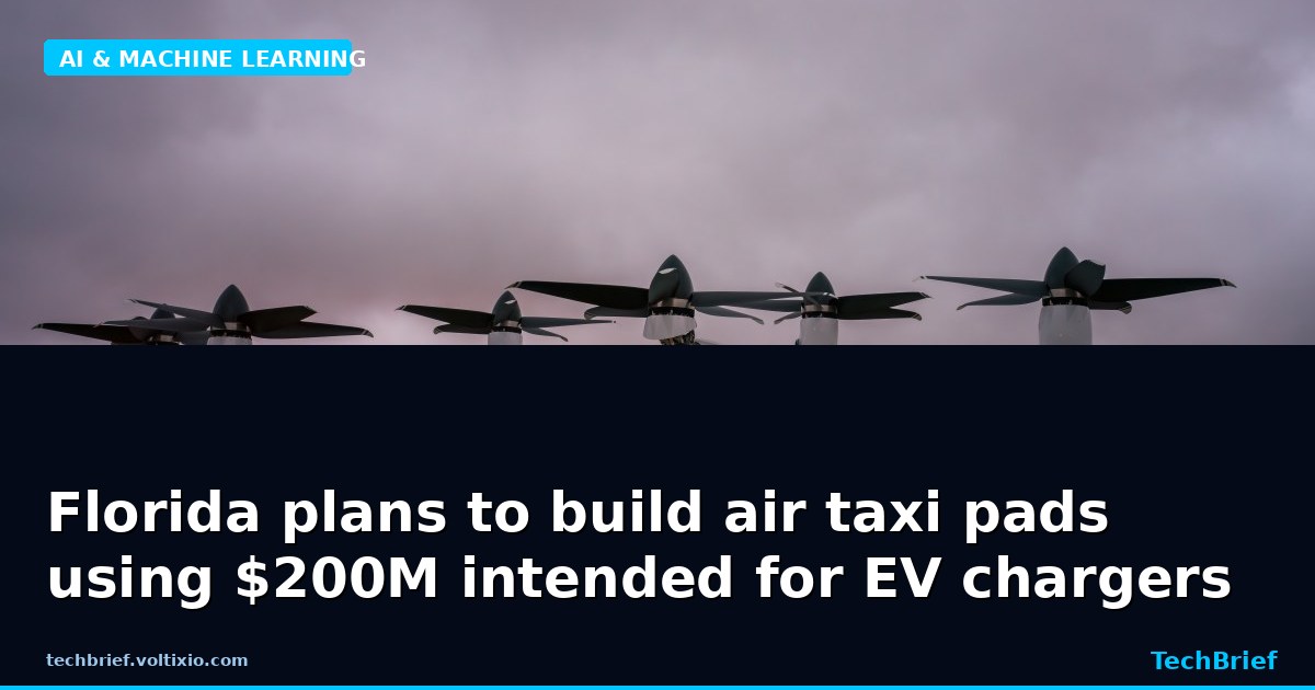 Florida plans to build air taxi pads using $200M intended for EV chargers