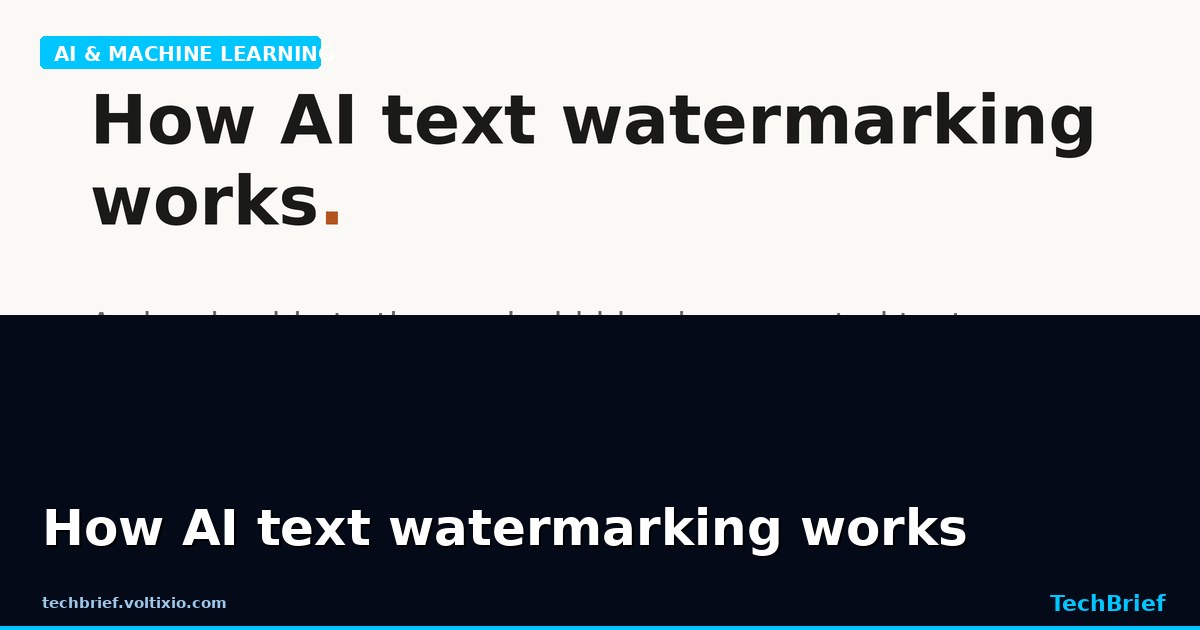 How AI text watermarking works