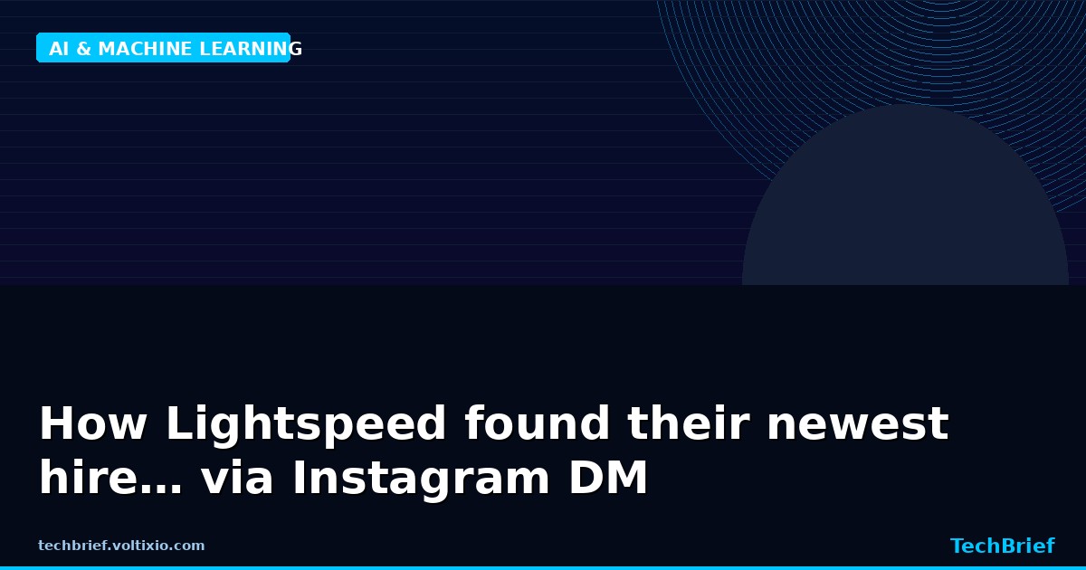 How Lightspeed found their newest hire… via Instagram DM