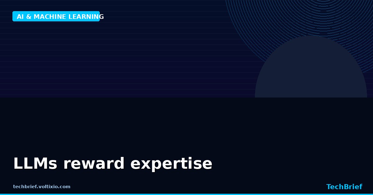 LLMs reward expertise