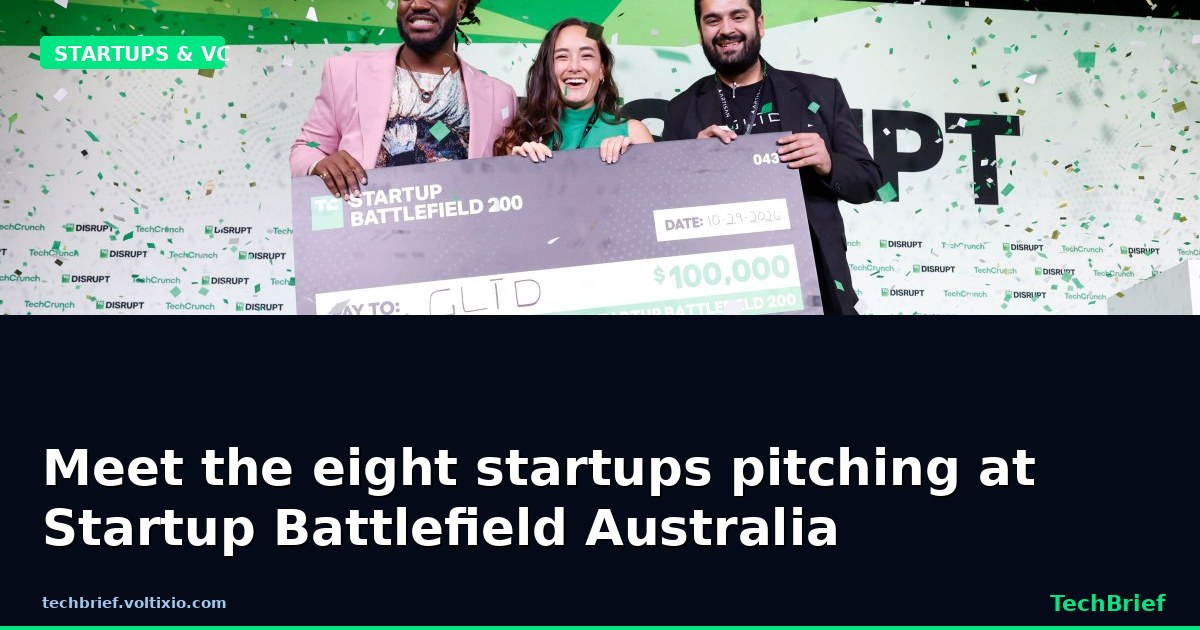 Meet the eight startups pitching at Startup Battlefield Australia