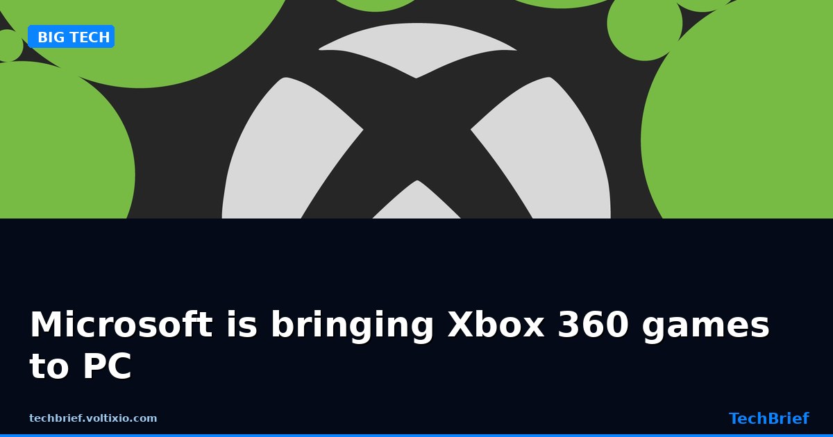 Microsoft is bringing Xbox 360 games to PC