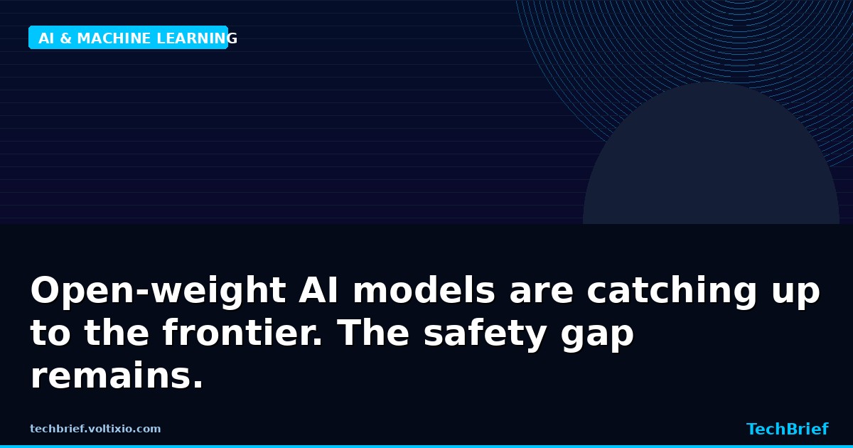 Open-weight AI models are catching up to the frontier. The safety gap remains.