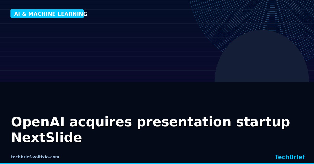 OpenAI acquires presentation startup NextSlide