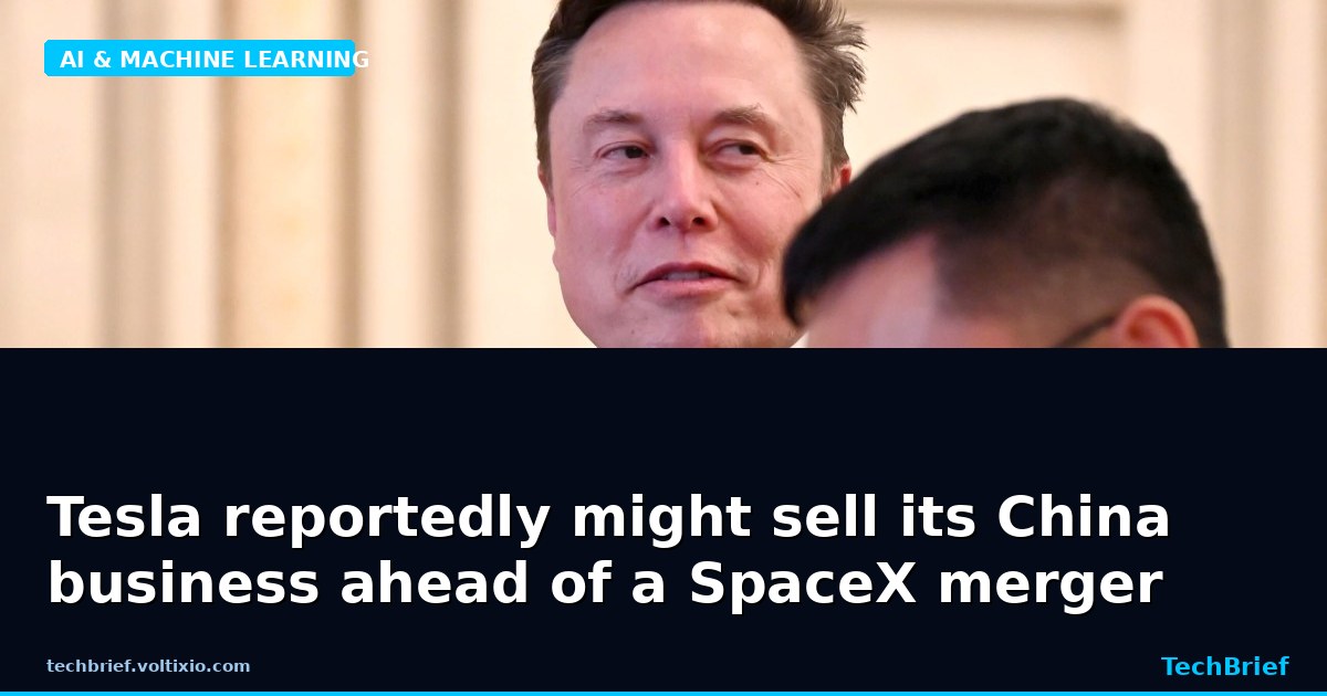Tesla reportedly might sell its China business ahead of a SpaceX merger