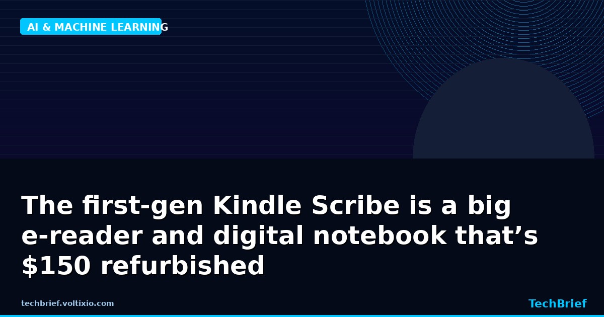 The first-gen Kindle Scribe is a big e-reader and digital notebook that’s $150 refurbished
