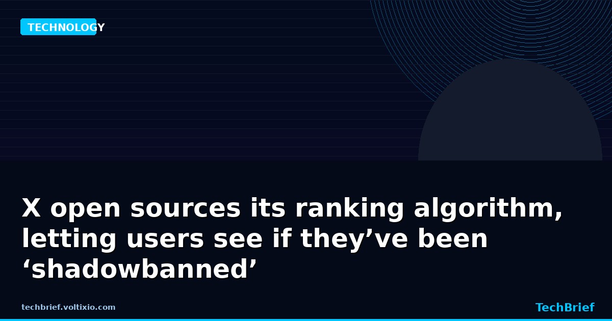 X open sources its ranking algorithm, letting users see if they’ve been ‘shadowbanned’
